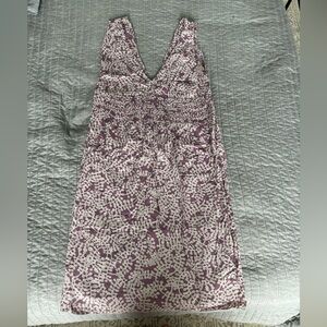 Purple and White Women's Mini Dress